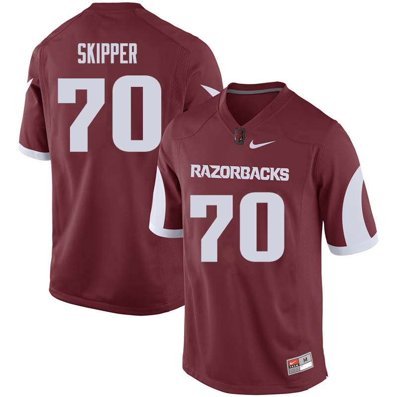 Men #70 Dan Skipper Arkansas Razorback College Football Jerseys Sale-Cardinal
